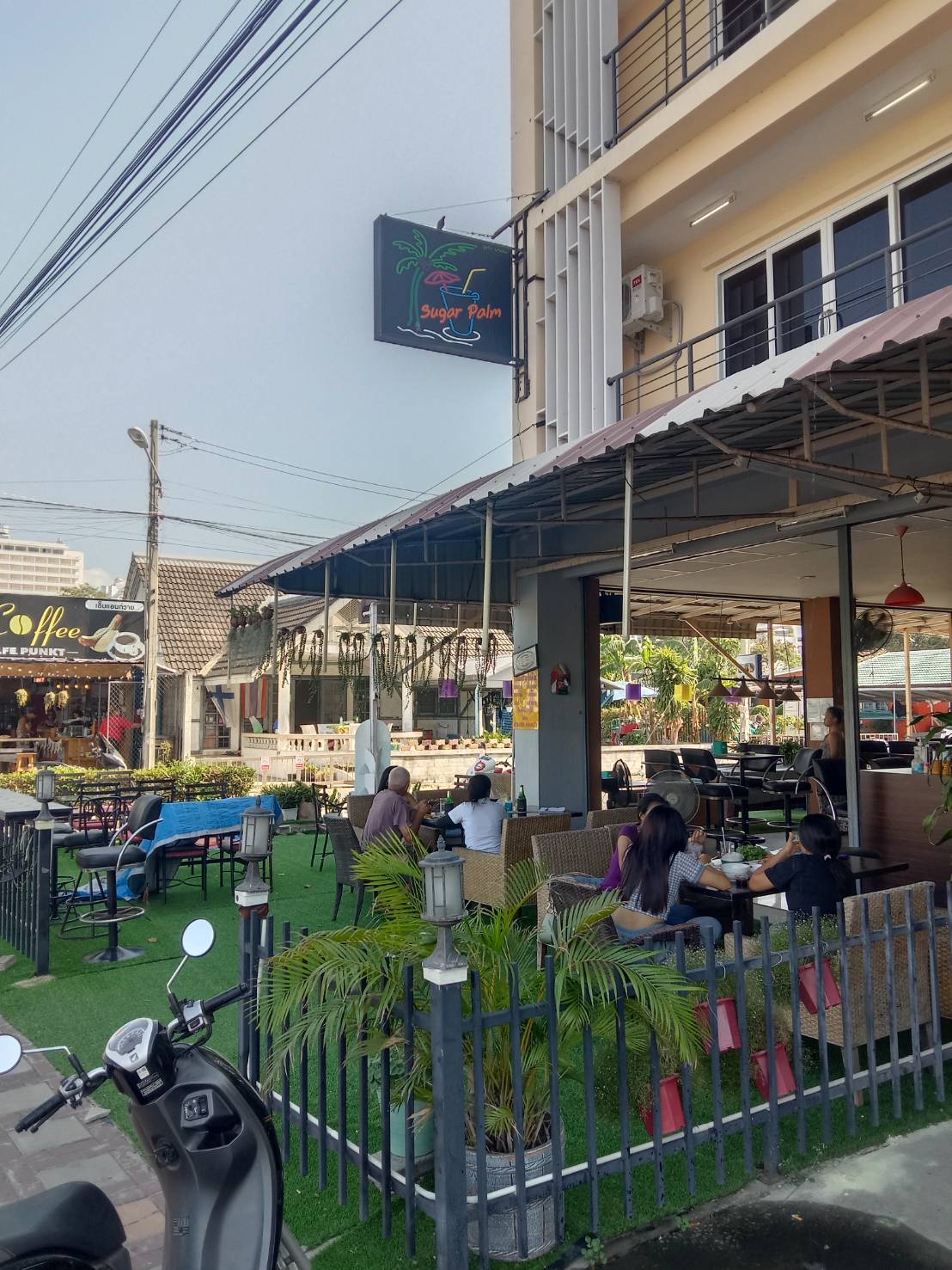 sugar palm sign and terras