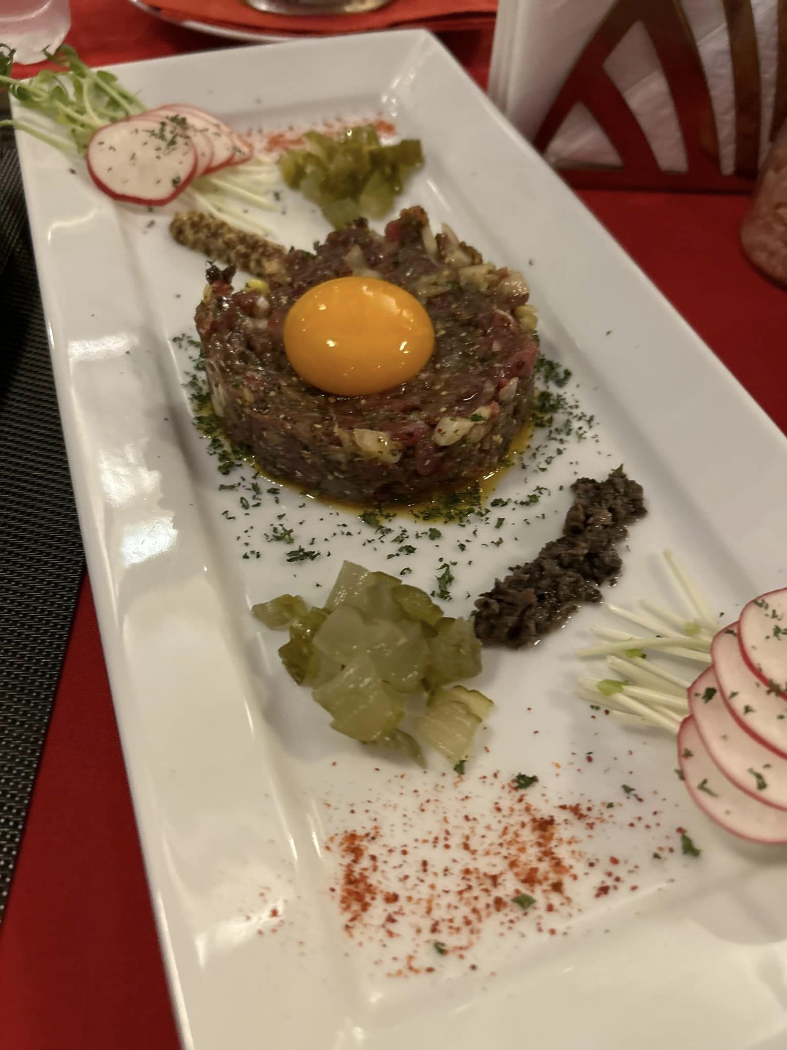 restaurant la mesa raw beef prparation