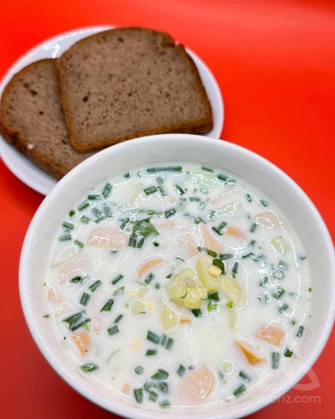 Yummy's restaurant and bar in Jomtien pattaya thailand, Cold okroshka on kefir