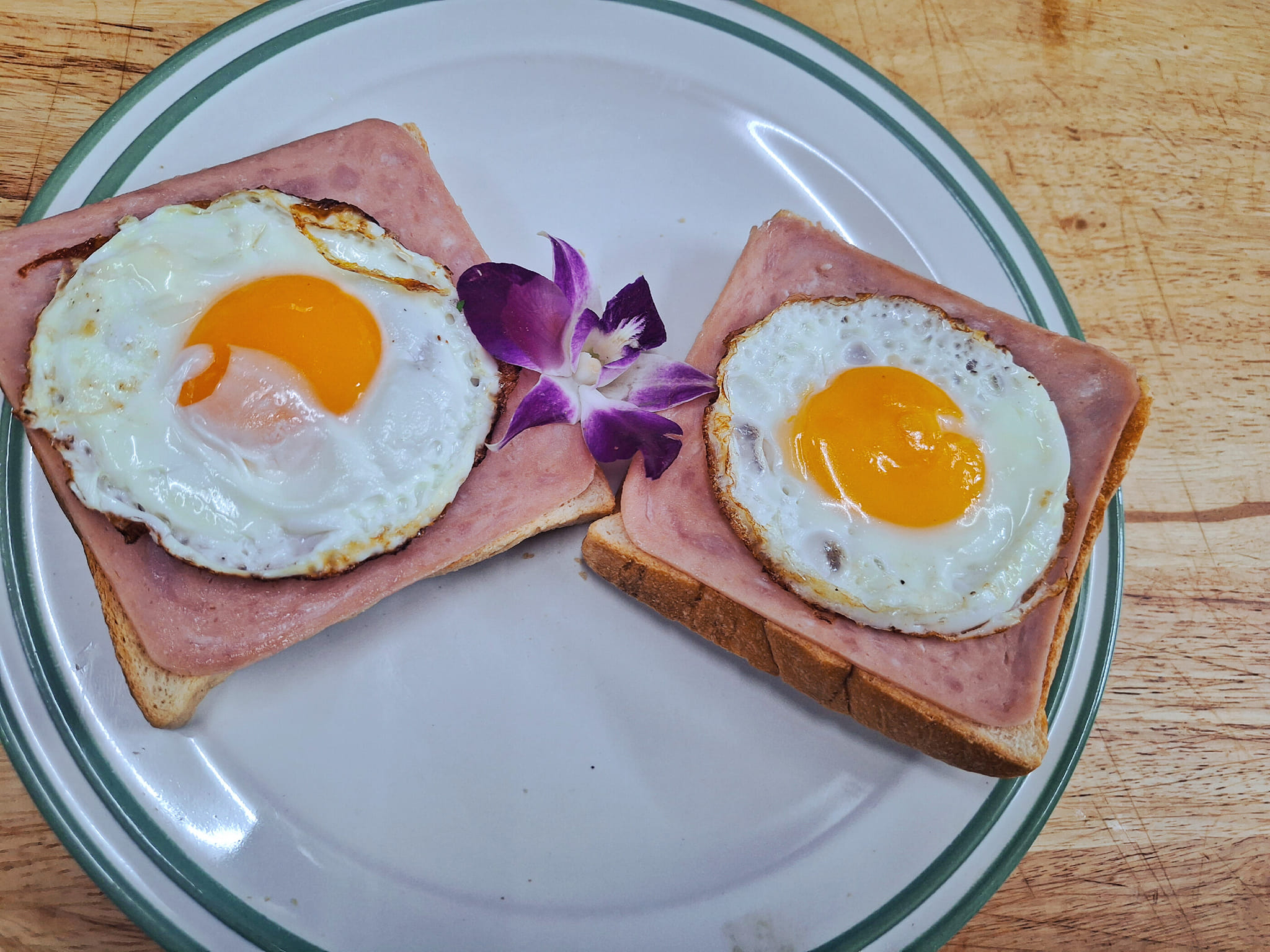 La Taverne  Bistro restaurant, Pattaya soi Khao Talo, breakfast toast ham and eggs