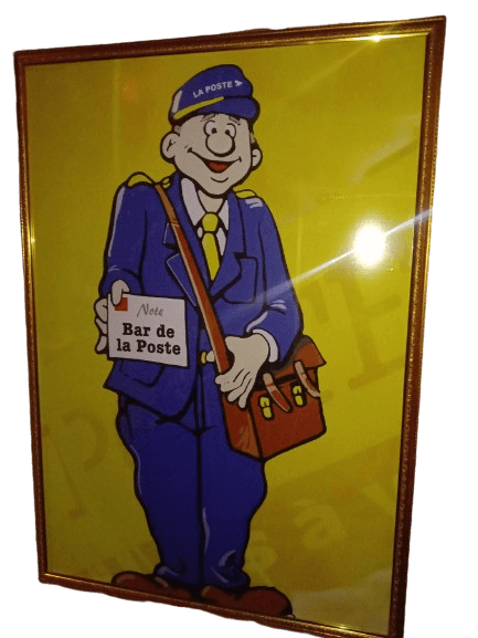 Bar, club, La Poste, soi Lengkee Pattaya, caricature of a postman