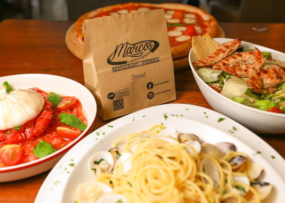 Marco's restaurant and pizzeria in Jomtien Pattaya, fresh pasta