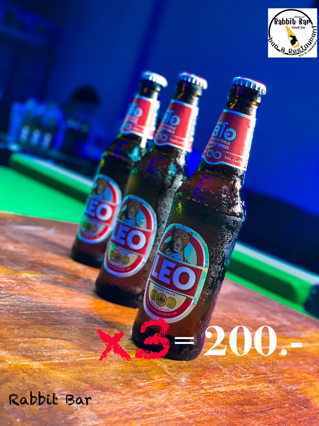 Rabbit Bar, Bongkoch, Pattaya, promotion Leo