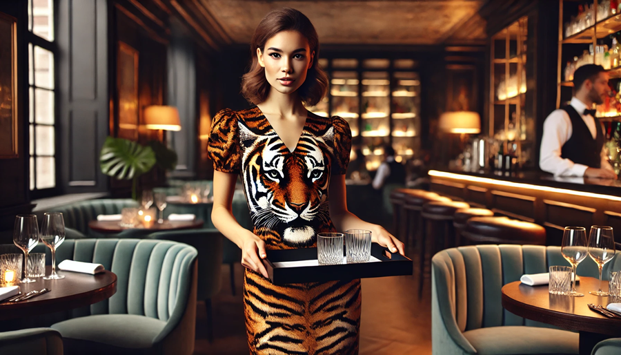 Tiger Club, Bongkoch, Pattaya, beverage service staff