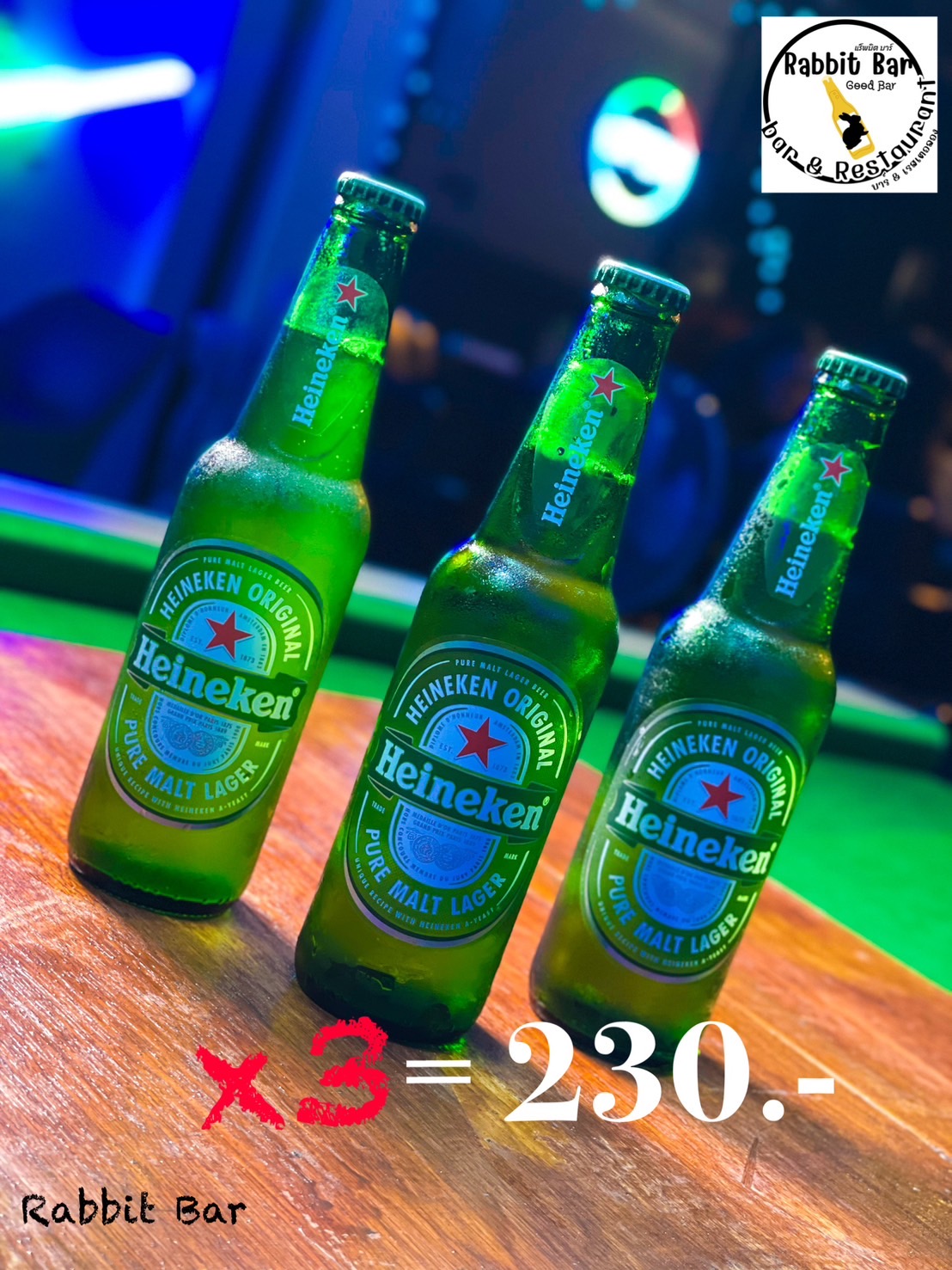 Rabbit Bar, Bongkoch, Pattaya, promotion Heineken