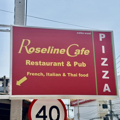 Roseline Cafe, Restaurant, Soi Kophai, Pattaya, restaurant sign