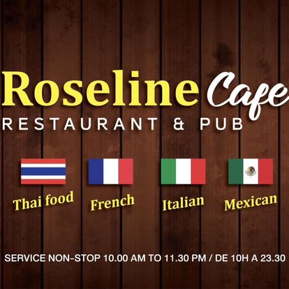 Roseline Cafe, Restaurant, Soi Kophai, Pattaya, restaurant advertisements