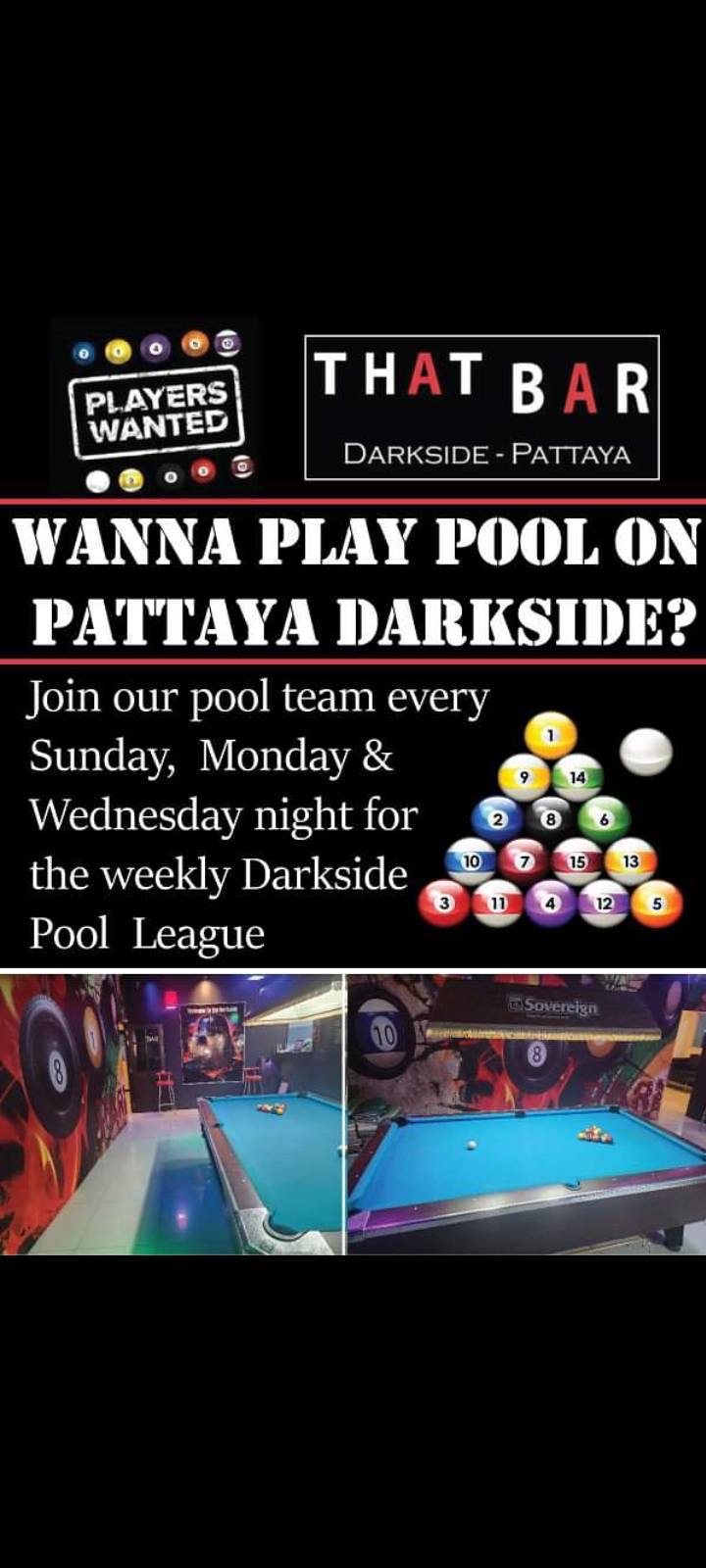 THAT BAR, Darkside, Pattaya, pool game