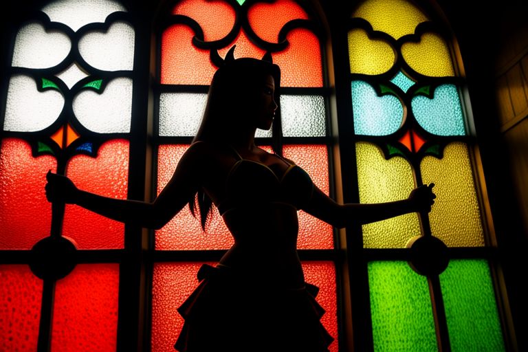 The Chapel, Gentlemen's Club, Pattaya, sexy girl silhouette behind a glass window