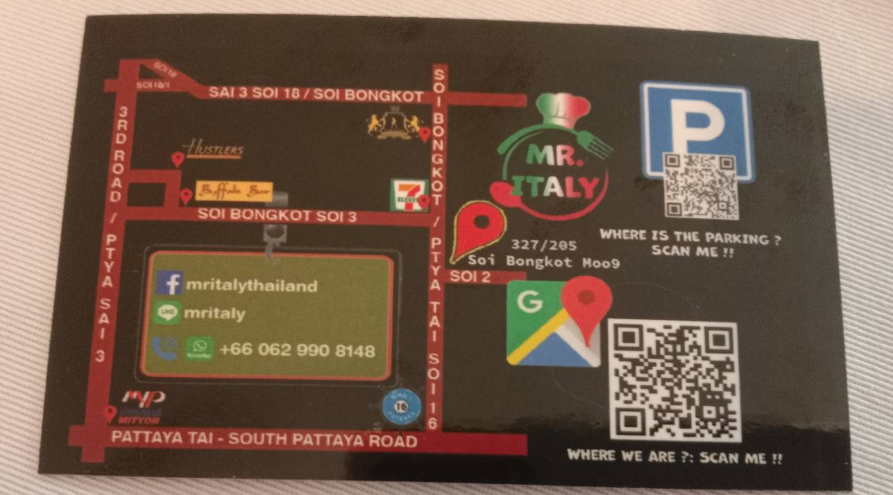 M. Italy, travel information to the Italian restaurant in Soi Bongkoch Pattaya