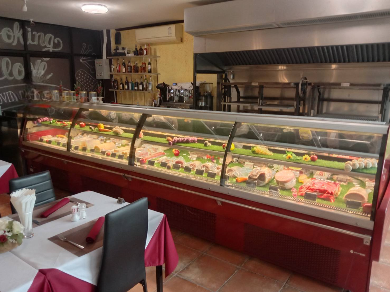 M. Italy, counter with Tuscan delicacies in the Italian restaurant in Soi Bongkoch Pattaya