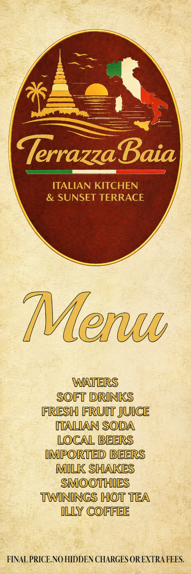 Terrazza Baia - Drinks menu - Page 1