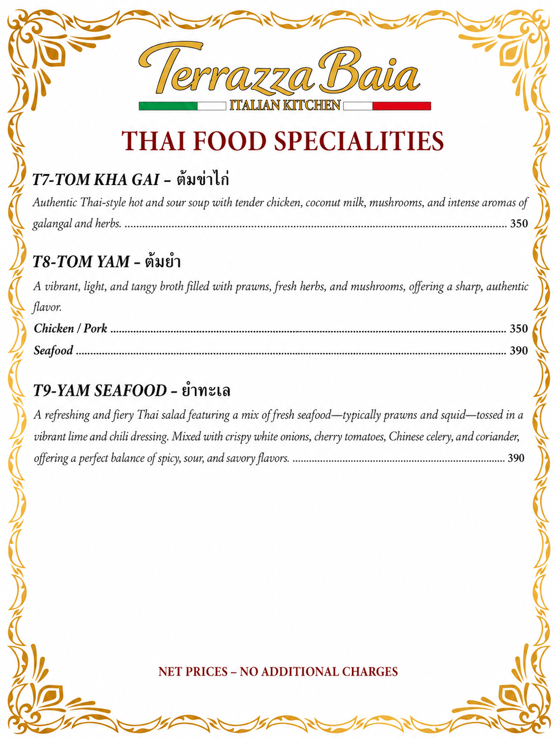 Terrazza Baia - Food menu - Page 10