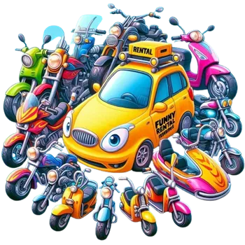 Smile for rent, car and motorbikes for rent in Pattaya Jomtien, custom ai art