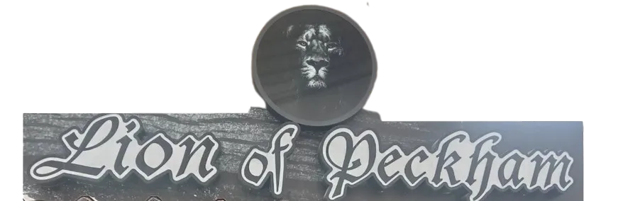 Lion of peckham publicity Pattaya, sign