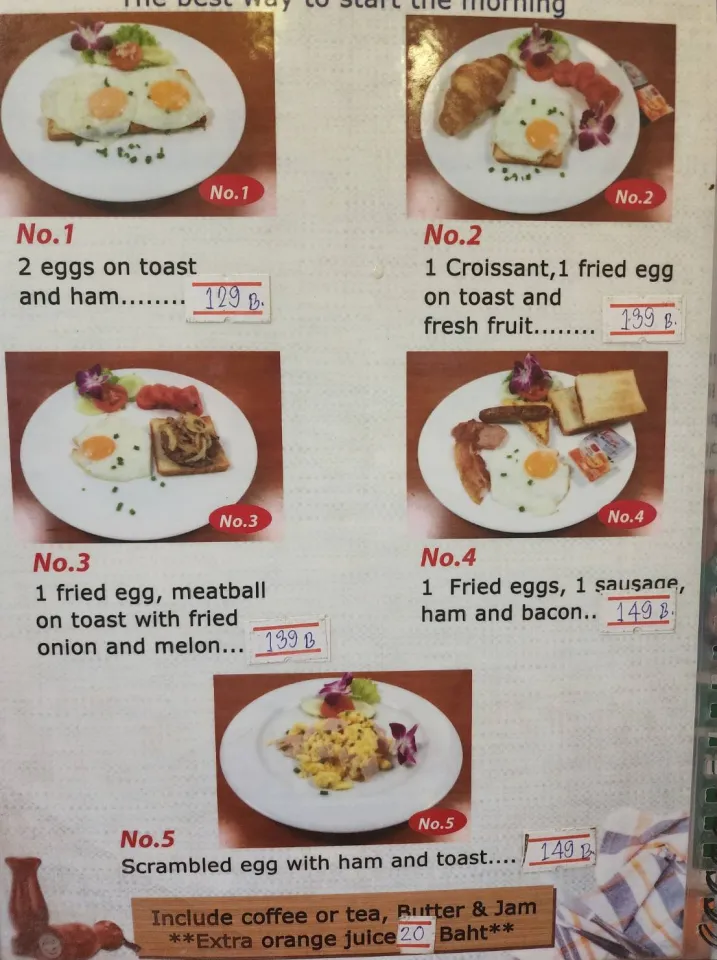 Holland Tulip Bakery, Siam Country Club, Pattaya, menu 6