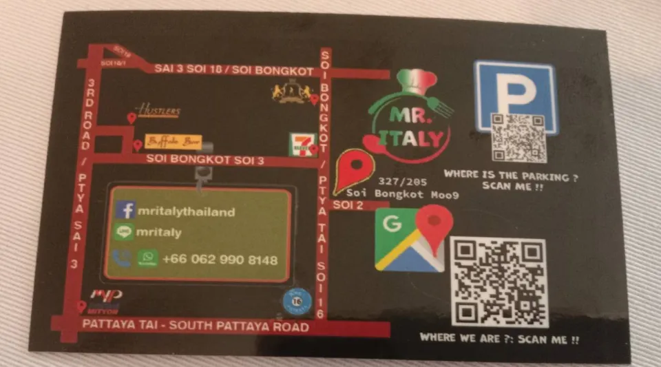 M. Italy, travel information to the Italian restaurant in Soi Bongkoch Pattaya