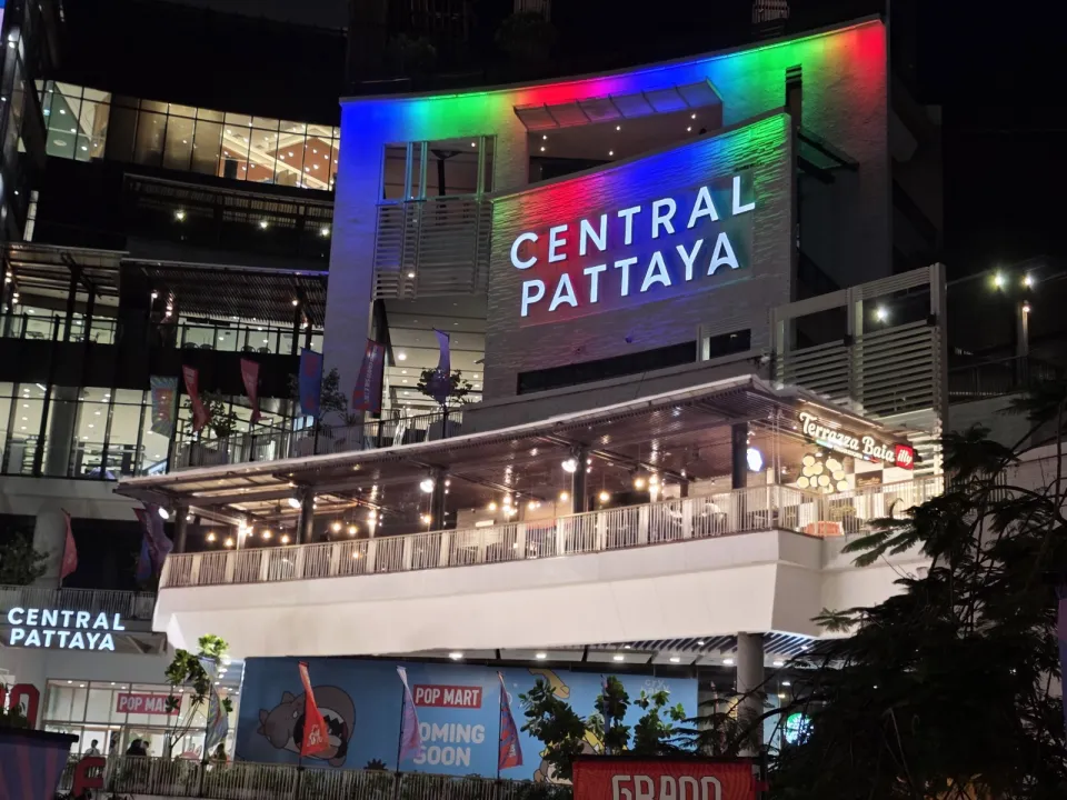 Exterior view of Terrazza Baia at Central Festival Pattaya Beach at night
