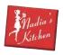 nadia's kitchen logo, a girl serving a hot pot