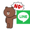 pattayabiz custom line no logo, line bear say no Line