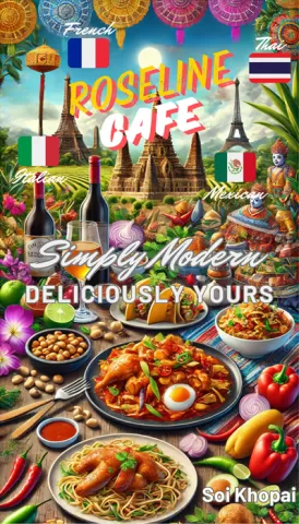 Roseline Cafe, Restaurant, Soi Kophai, Pattaya, banner