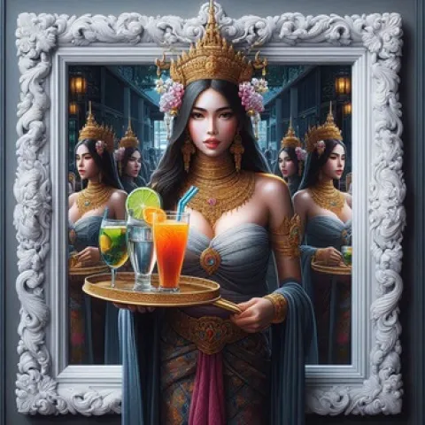 Carre Blanc, gentlemens club soi Bongkoch Pattaya, custom ai art