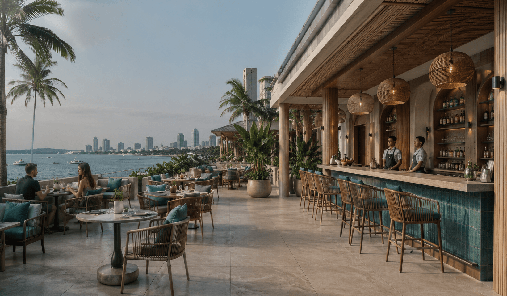 Before promotion on PattayaBiz: a stylish Pattaya venue with low customer traffic and quiet service.
